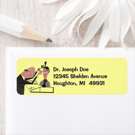 Retro Optometristen Optisch oog doc Labelling Labe Etiket (Insitu)