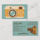 Rétro or d'Aqua de carte de visite de photographie (Devant / Derrière)