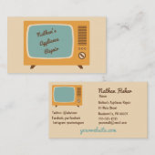 Rétro or de crème de carte de visite de la (Devant / Derrière)