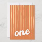 Retro Orange 1er anniversaire Invitation (Dos)