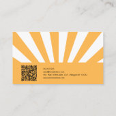 Rétro orange avec Carte de visite QR (Dos)