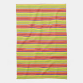 Retro Orange Brown Green Stripes - Serviette de cu (Vertical)