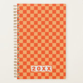 Retro Orange Checkerboard 2026 Planner (Voorkant)