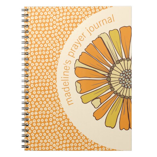 Retro Orange Floral Prayer Journal (Devant)