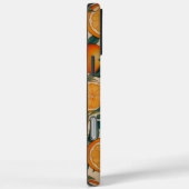 Retro Orange Fruit Motif iPhone 16 Pro Max Coque (Verso / Droite)