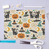 Retro Orange Teal Mid-Century Halloween Tissuepapier (Craft)