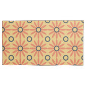Retro Oranje & Black Cute Abstract Floral Pattern Kussensloop (Voorkant-Links)