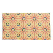 Retro Oranje & Black Cute Abstract Floral Pattern Kussensloop (Achterkant-Links)
