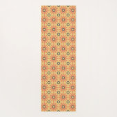 Retro Oranje & Black Cute Abstract Floral Pattern Yogamat (Achterkant)