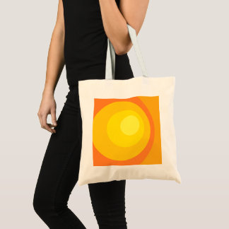 Retro Oranje Cirkels Tote Bag