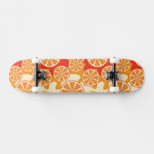 Retro Oranje Citrus Pattern Skateboard (Horizontaal)