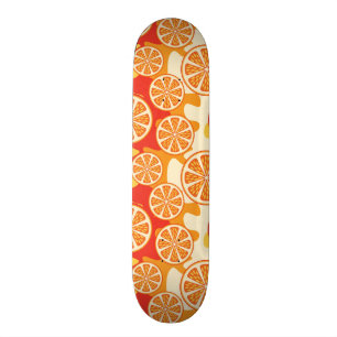 Retro Oranje Citrus Pattern Skateboard