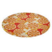 Retro Oranje Citrus Pattern Snijplank (Hoek)