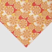 Retro Oranje Citrus Pattern Tissuepapier (Detail)