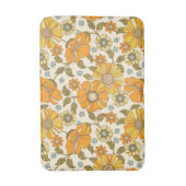  Retro Oranje Floral Patroon Badmat (Voorkant Verticaal)
