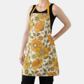  Retro Oranje Floral Patroon Schort (Insitu)