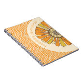 Retro Oranje Floral Prayer Journal Notitieboek (Rechterzijde)