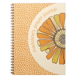 Retro Oranje Floral Prayer Journal Notitieboek