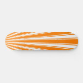 Retro Oranje Funky Sun Rays Achtergrond Skateboard (Horizontaal)