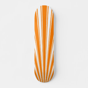 Retro Oranje Funky Sun Rays Achtergrond Skateboard