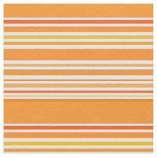 Retro Oranje gestript Stof