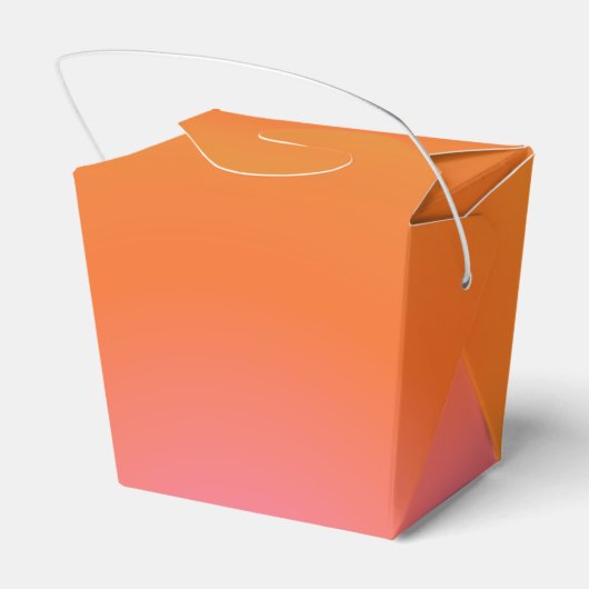 Retro Oranje Gradient Bat Mitzvah Custom Dank u Bedankdoosjes (Achterkant)