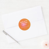 Retro Oranje Gradient Bat Mitzvah Custom Dank u Ronde Sticker (Envelop)