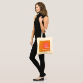 Retro Oranje Gradient Unique Bat Mitzvah Custom Tote Bag (Voorkant (model))