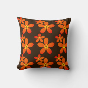 Retro oranje jaren '70 kussen