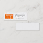 Retro Oranje Kleurenfilm Camera Visitekaartje (Voorkant / Achterkant)