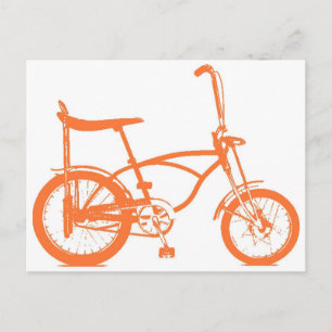 Retro Oranje Krate Banana Seat Bike Briefkaart
