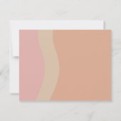 Retro Oranje roze foto Weddenschap Opslaan Datum Aankondiging (Achterkant)