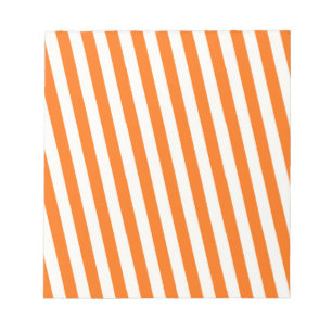 Retro Oranje striped patroon Notitieblok