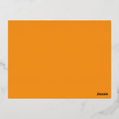 Retro Oranje textuur - Summer Vibes Art Folie Feestdagen Briefkaart (Achterkant)