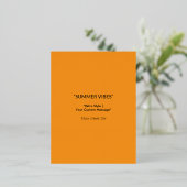 Retro Oranje textuur - Summer Vibes Art Folie Feestdagen Briefkaart (Staand Voorkant)