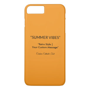 Retro Oranje Textuur – Zomer Vibes Kunst iPhone 8 Plus / 7 Plus Hoesje
