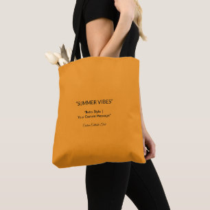 Retro Oranje Textuur – Zomer Vibes Kunst Draagtas