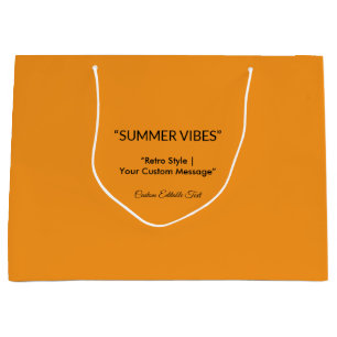 Retro Oranje Textuur – Zomer Vibes Kunst Groot Cadeauzakje
