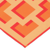 Retro Oranje Trellis Table Runner Korte Tafelloper (Hoek)