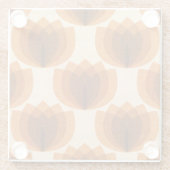 Retro oranje tulpenbloemen glazen onderzetter (Achterkant)