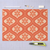 Retro Oranje ventilatorpatroon op middeleeuwse oge Tissuepapier (Craft)