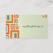 Retro Oranje Visitekaartje (Achterkant)