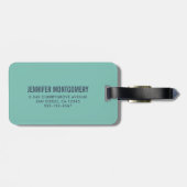 Retro Oranje vogels op afbeelding van vogelbomen Bagagelabel (Achterkant horizontaal)