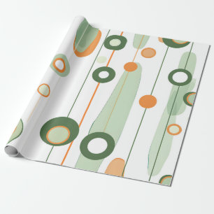Retro orbitalen cadeaupapier