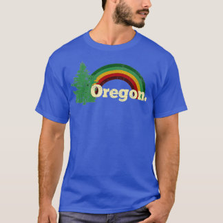 Retro  oregon achterleuning lek t-shirt
