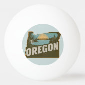 Retro Oregon Silhouet Pingpongballen (Voorkant)
