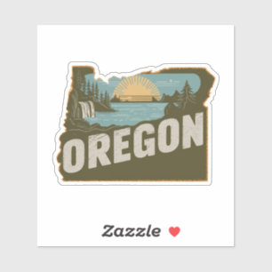 Retro Oregon Staat Sticker