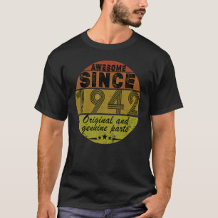 Retro Originele en Echte Delen 80th BIR T-shirt