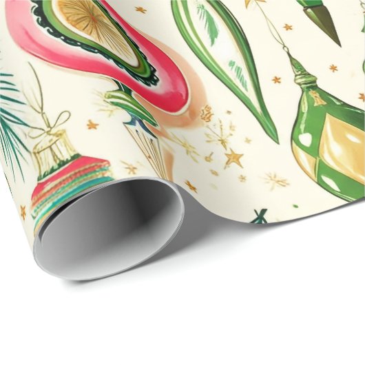 Retro Ornament Delight Cadeaupapier (Rol Hoek)