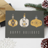 Retro Ornament Foto Kerstvakantie Kaart